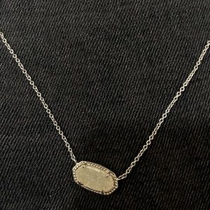 Kendra Scott Elisa Silver Drusy Necklace